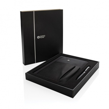 Logo trade advertising product photo of: Refillable notebook and pen set