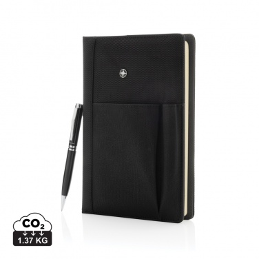 Logo trade promotional merchandise photo of: Refillable notebook and pen set