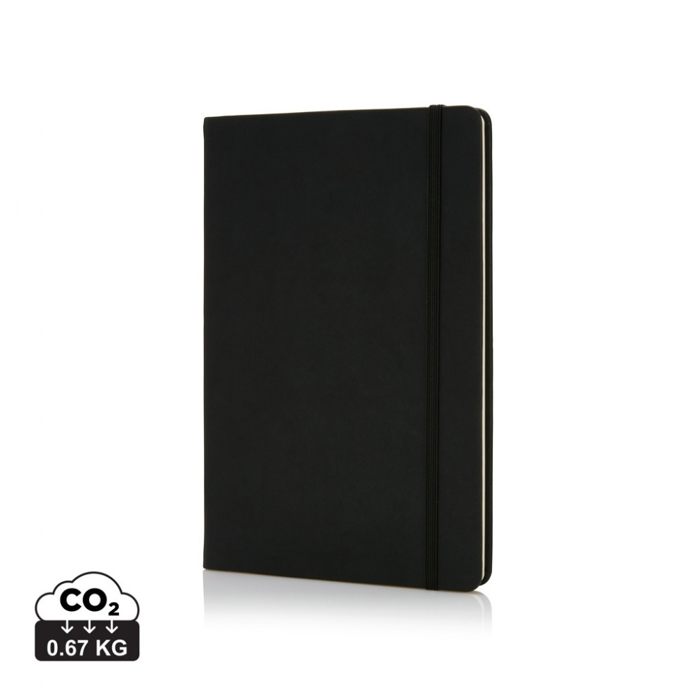 Logo trade promotional gift photo of: Deluxe hardcover PU A5 notebook