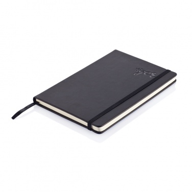 Logo trade promotional gifts picture of: Deluxe hardcover PU A5 notebook