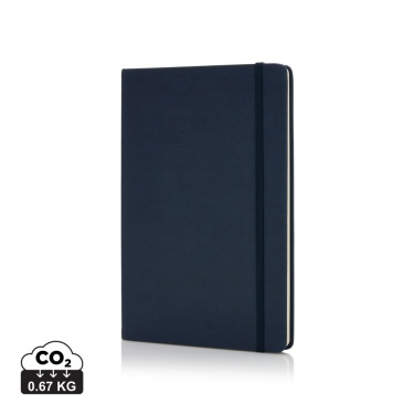 Logo trade promotional giveaways image of: Deluxe hardcover PU A5 notebook