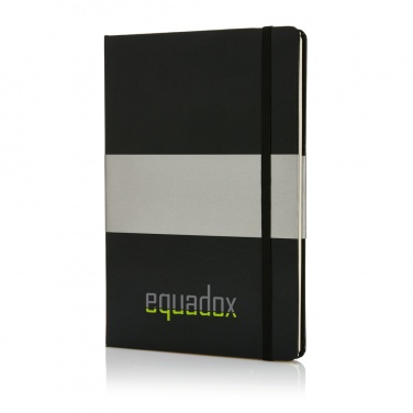 Logo trade corporate gifts image of: Deluxe hardcover A5 notebook