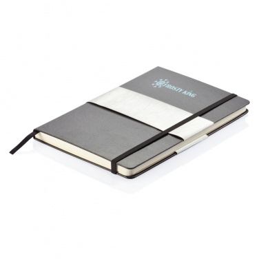 Logo trade promotional products image of: Deluxe hardcover A5 notebook