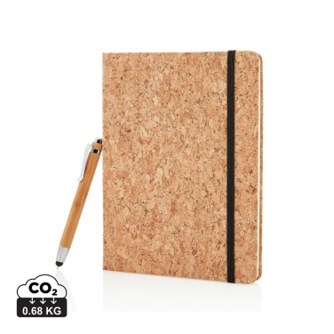 Logotrade corporate gifts photo of: A5 notebook with bamboo pen including stylus