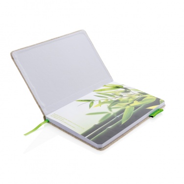 Logo trade promotional gift photo of: A5 jute notebook