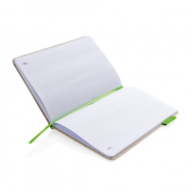 Logo trade promotional products image of: A5 jute notebook