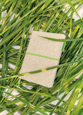 Logotrade promotional item picture of: A5 jute notebook