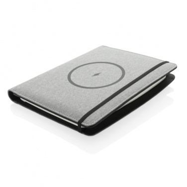 Logotrade promotional merchandise photo of: Air 5W wireless charging notebook with 5000mAh powerbank