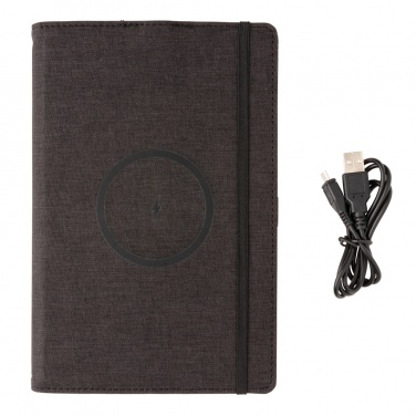 Logo trade promotional products picture of: Air 5W wireless charging refillable journal cover A5