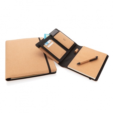 Logotrade business gift image of: Deluxe cork portfolio A5 with pen