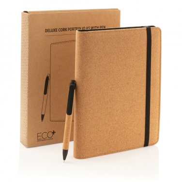 Logotrade corporate gifts photo of: Deluxe cork portfolio A5 with pen