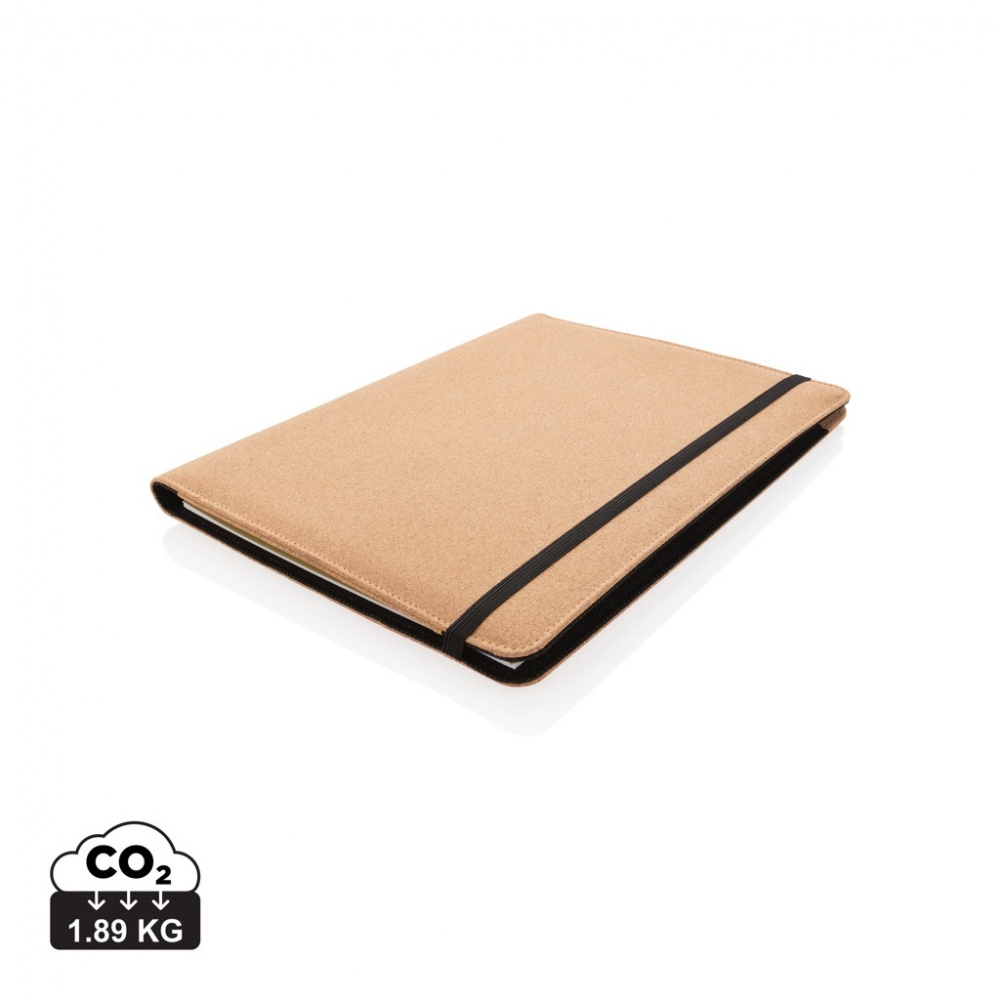 Logo trade promotional product photo of: Deluxe cork portfolio A4 with pen