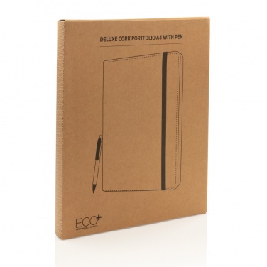 Logotrade promotional gift image of: Deluxe cork portfolio A4 with pen