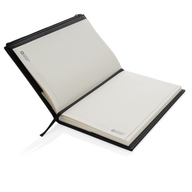 Logo trade promotional item photo of: Swiss Peak A5 PU notebook with zipper pocket