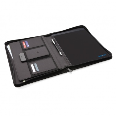 Logo trade promotional items image of: Impact AWARE™ RPET A4 portfolio with zipper