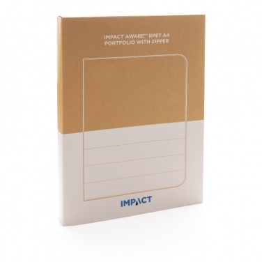 Logotrade corporate gift picture of: Impact AWARE™ RPET A4 portfolio with zipper