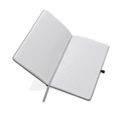 Logo trade promotional merchandise picture of: Recycled leather hardcover notebook A5