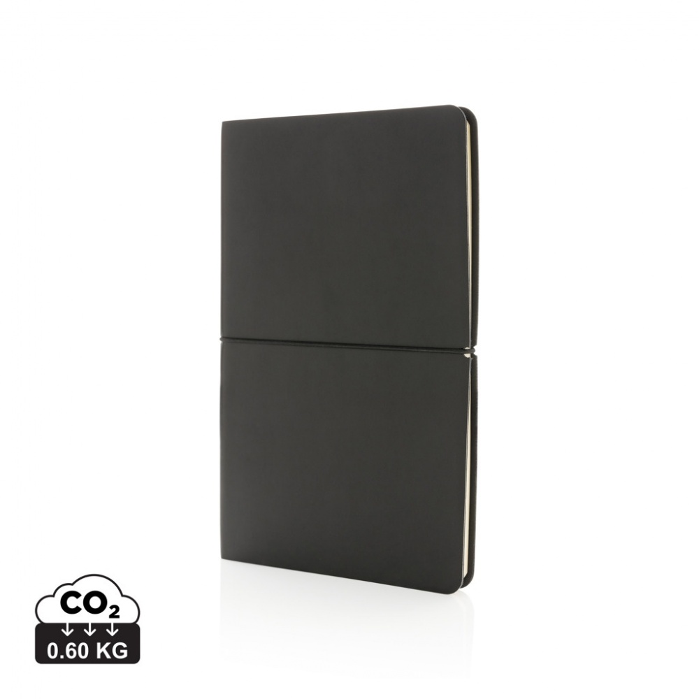 Logo trade business gifts image of: Modern deluxe softcover A5 notebook