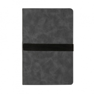 Logo trade promotional merchandise image of: Deluxe hardcover PU notebook A5 with phone and pen holder