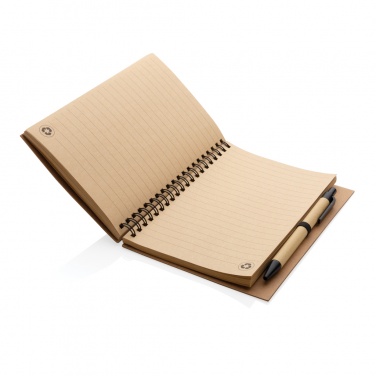 Logotrade promotional merchandise photo of: Kraft spiral notebook with pen