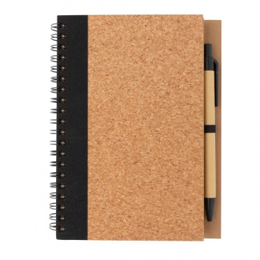 Logotrade promotional merchandise image of: Cork spiral notebook with pen