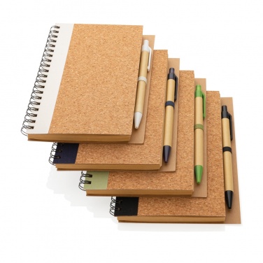 Logotrade promotional products photo of: Cork spiral notebook with pen