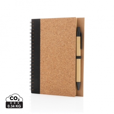 Logotrade promotional products photo of: Cork spiral notebook with pen