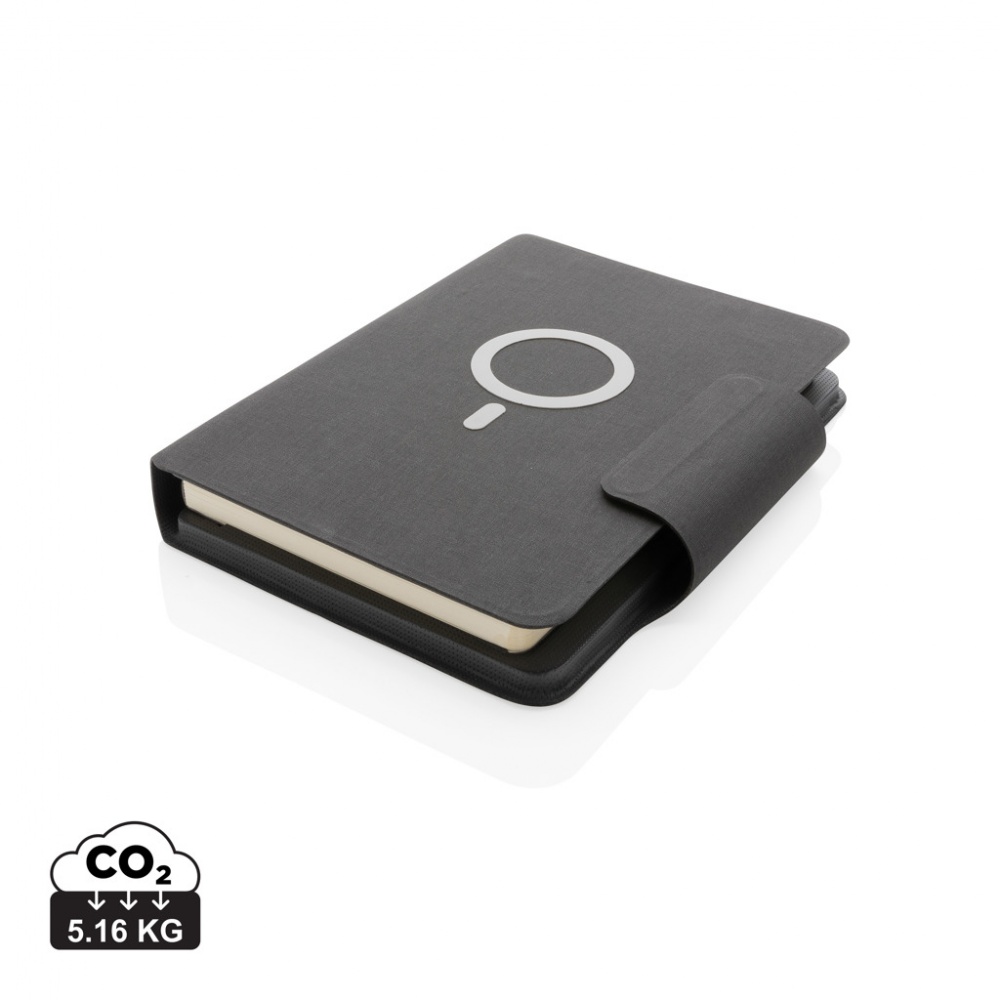 Logo trade promotional products picture of: Artic Magnetic 10W wireless charging A5 notebook