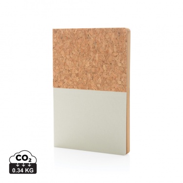 Logo trade promotional giveaway photo of: A5 cork & kraft notebook