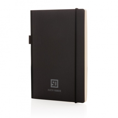 Logo trade promotional gifts picture of: A5 deluxe kraft hardcover notebook