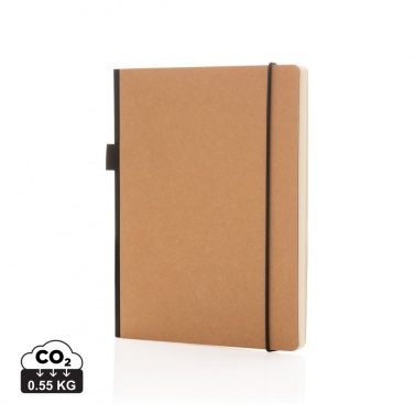 Logo trade corporate gift photo of: A5 deluxe kraft hardcover notebook