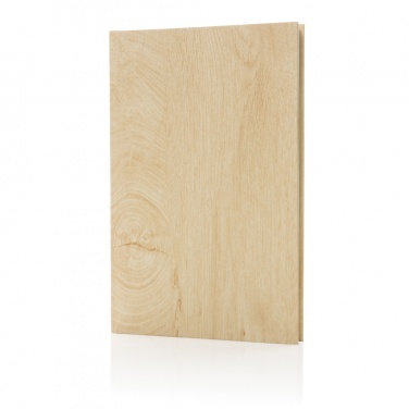 Logo trade advertising products image of: Kavana wood print A5 notebook