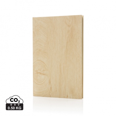 Logotrade business gift image of: Kavana wood print A5 notebook