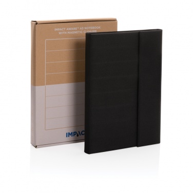 Logo trade corporate gifts image of: Impact Aware™ A5 notebook with magnetic closure