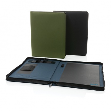 Logo trade corporate gift photo of: Impact Aware™ deluxe 300D tech portfolio with zipper