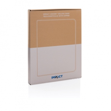 Logo trade promotional products image of: Impact Aware™ deluxe 300D tech portfolio with zipper