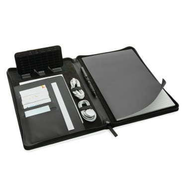 Logotrade promotional merchandise photo of: Swiss Peak Heritage RCS rPU A4 portfolio with zipper