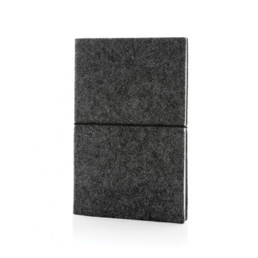 Logotrade advertising product image of: GRS certified recycled felt A5 softcover notebook