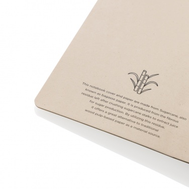 Logo trade corporate gifts picture of: Stylo Sugarcane paper A5 Notebook