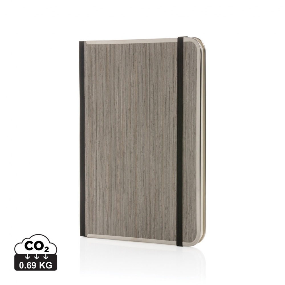 Logotrade promotional gift picture of: Treeline A5 wooden cover deluxe notebook