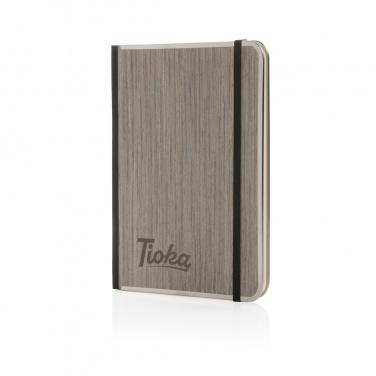 Logo trade business gifts image of: Treeline A5 wooden cover deluxe notebook