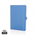 Sam A5 RCS certified bonded leather classic notebook, sky blue