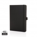 Sam A5 RCS certified bonded leather classic notebook, black