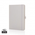 Sam A5 RCS certified bonded leather classic notebook, white