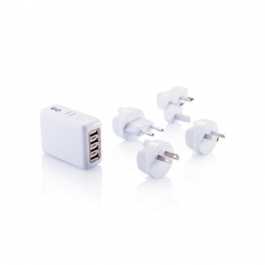 Logotrade promotional gifts photo of: Travel plug with 4 USB ports