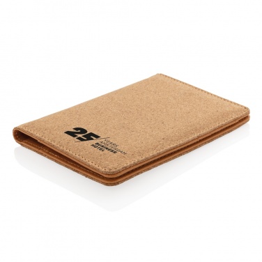 Logo trade promotional items image of: Cork secure RFID passport cover