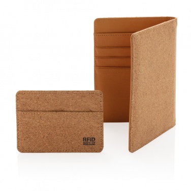 Logo trade promotional giveaways picture of: Cork secure RFID passport cover