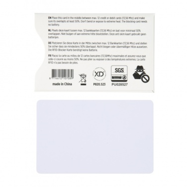 Logotrade promotional items photo of: Anti-skimming RFID shield card with active jamming chip