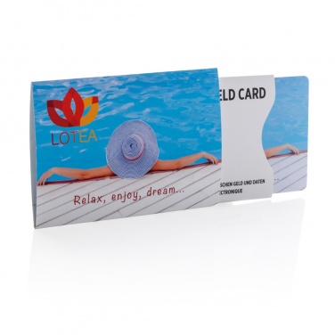 Logotrade promotional gift image of: Anti-skimming RFID shield card with active jamming chip