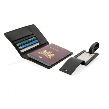 Logo trade promotional giveaway photo of: Swiss Peak GRS recycled PU travel gift set